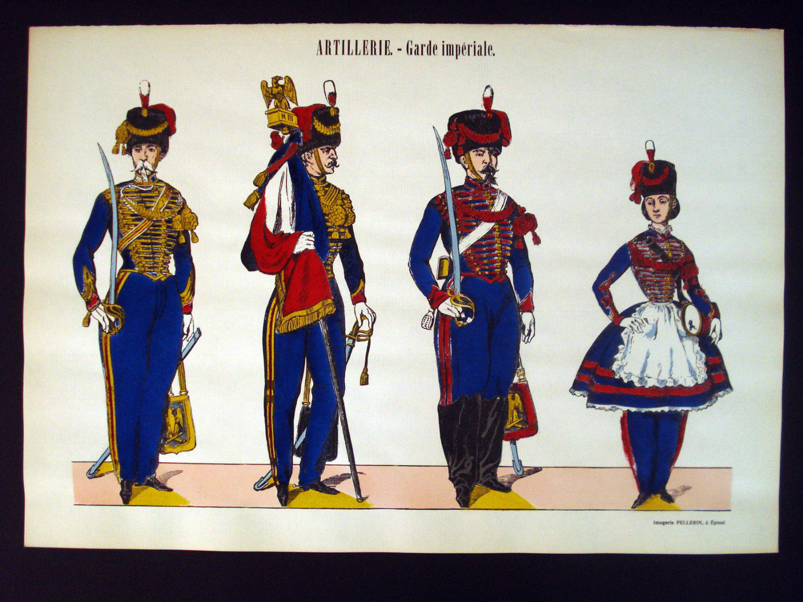 Vintage Imagerie Pellerin Soldiers (Artillerie. -Garde Imperiale) Inv1560