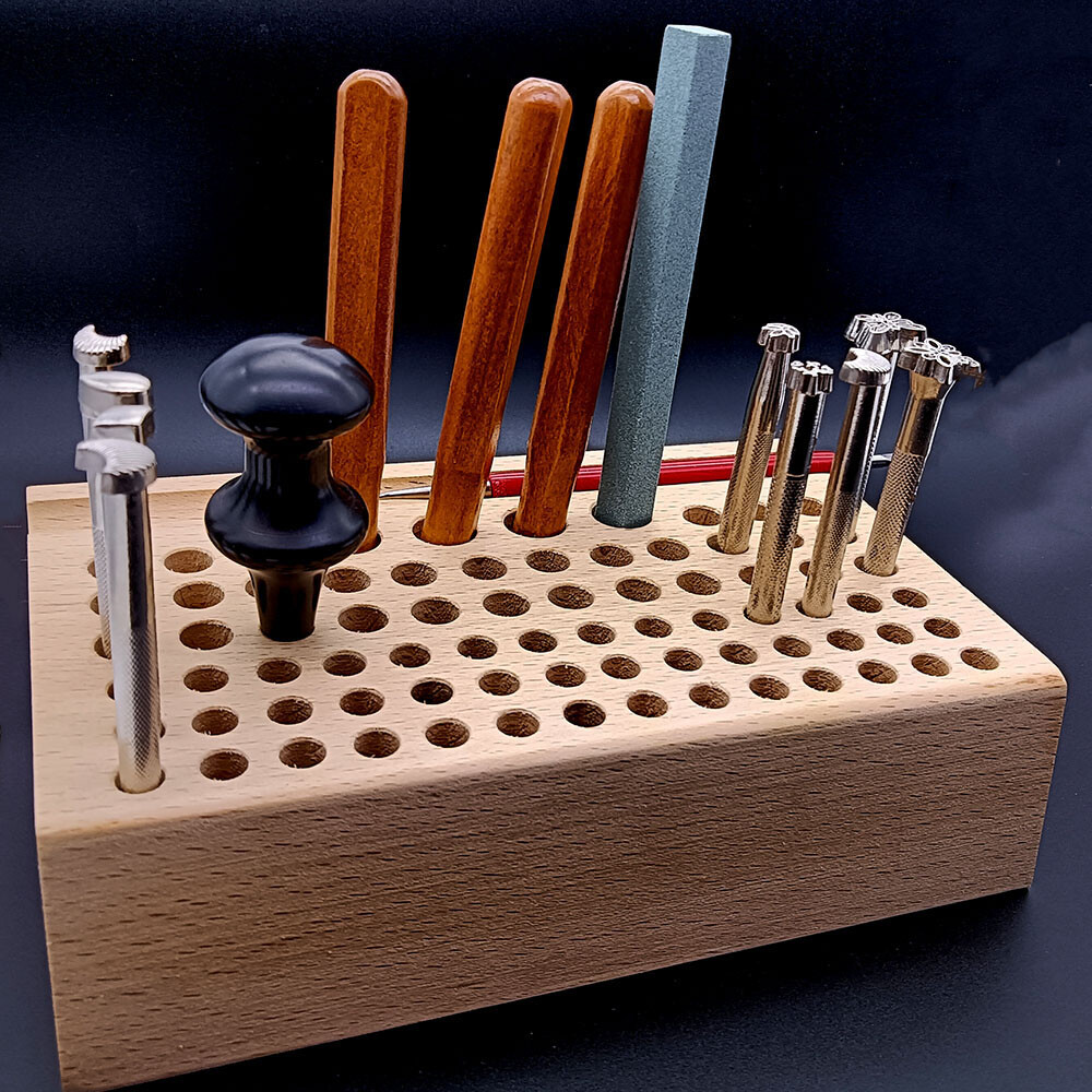 Leather Craft Wooden Stand Holder Holding Organiser for 76 Leather Punch Tool