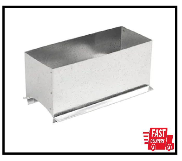 Register Box Saddle Galvanized Steel From Pipe To Register Grille 10 in. x 4 in.
