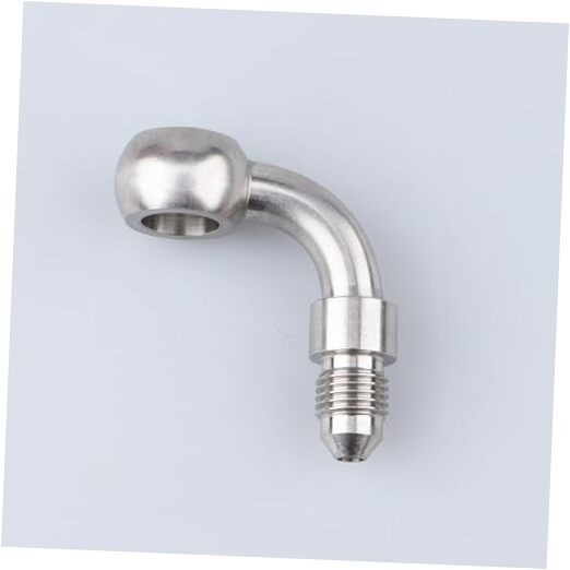 Stainless Steel -3 AN Male to Banjo Eye Hole Diameter 3AN - ID10.2 90 Degree