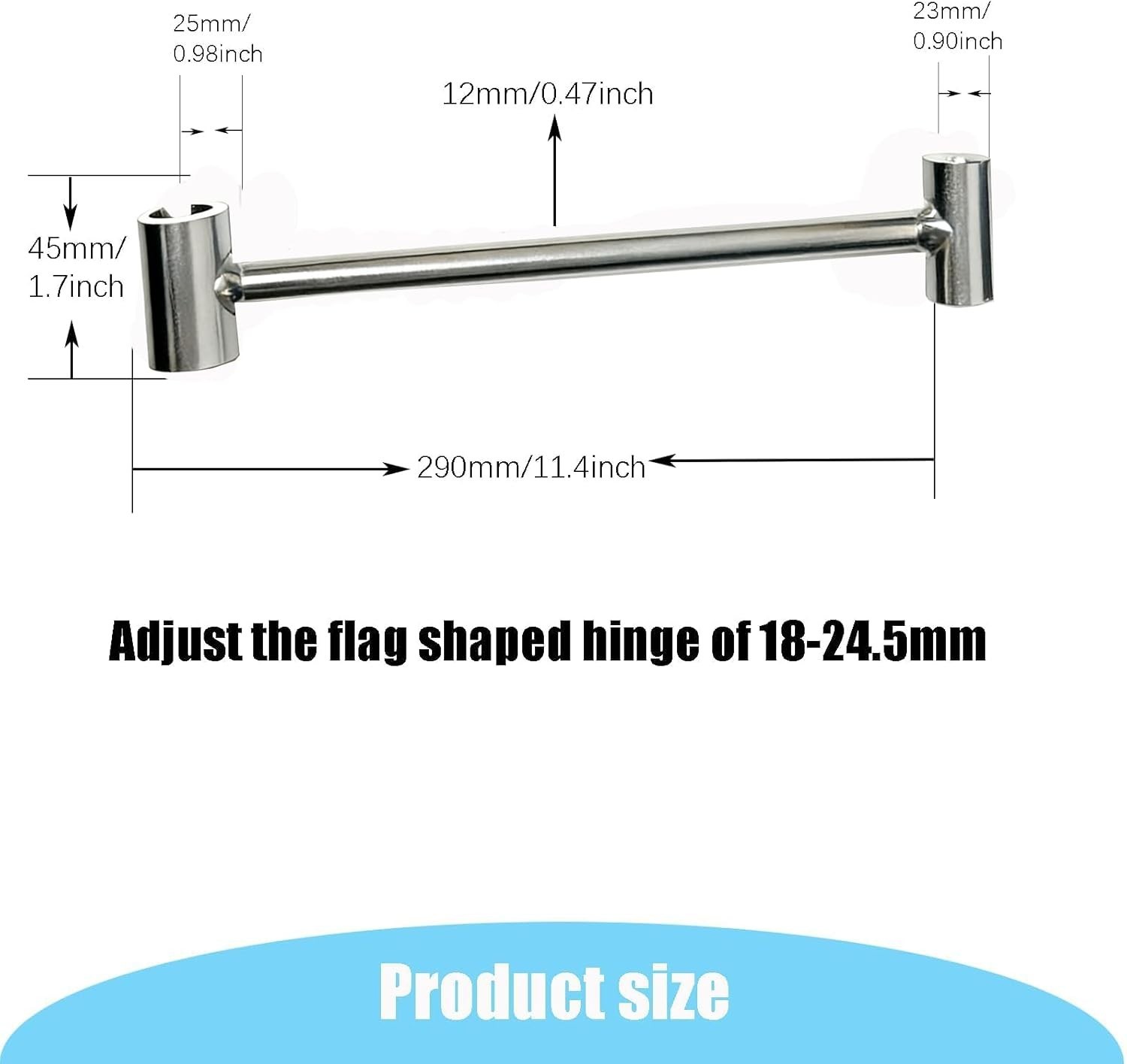 Compatible with Fire Doors Hinge Adjustment Wrench Steel 23-25mm Gap Tool
