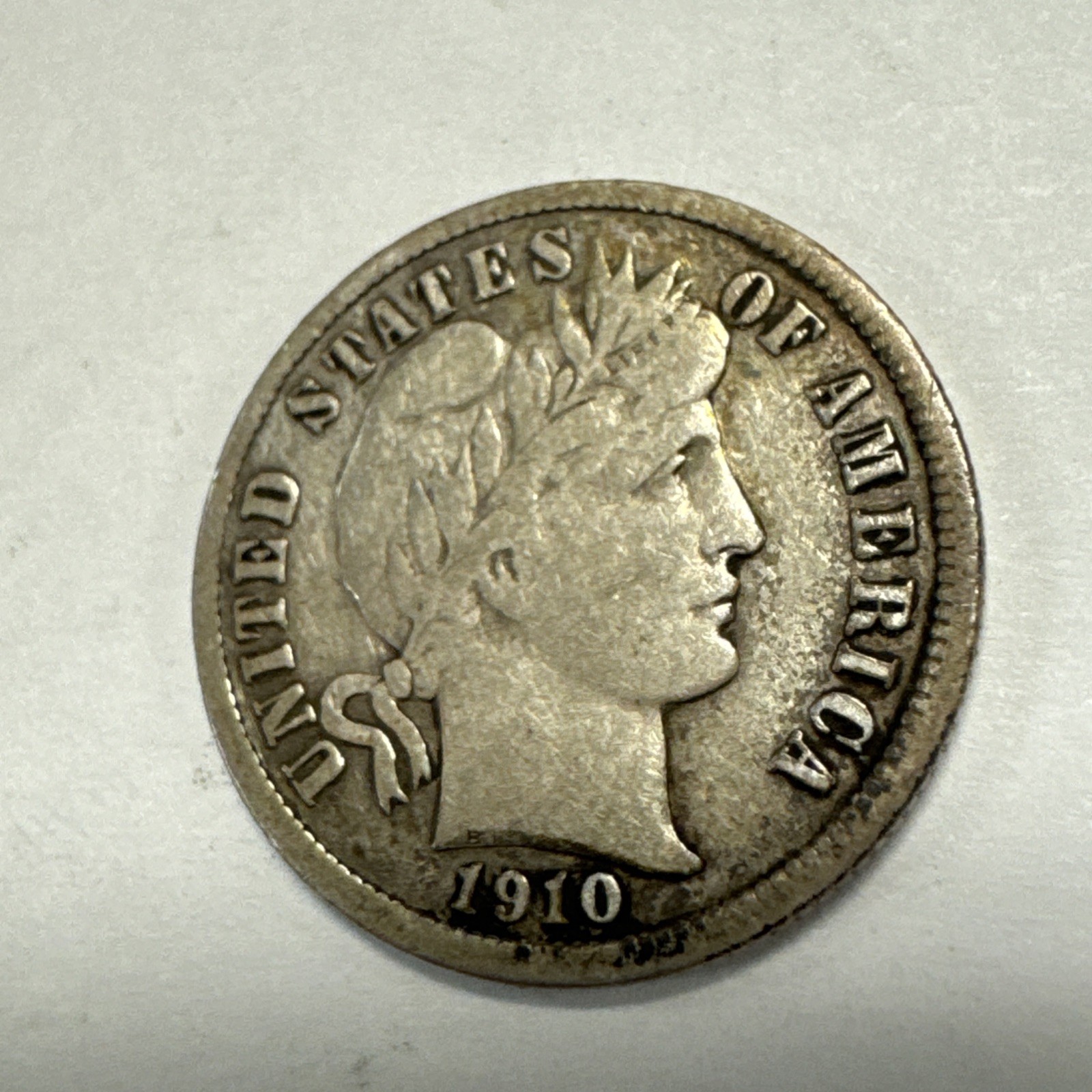 1910-D Barber Silver Dime VF