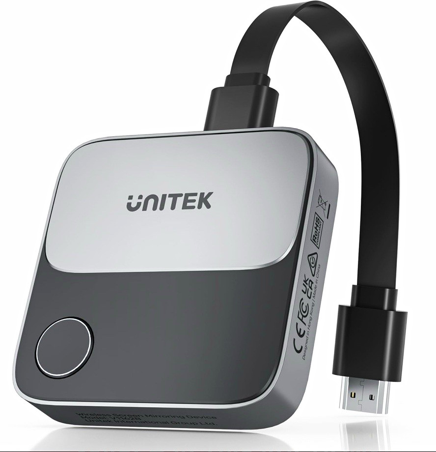 Unitek Wireless HDMI Display Dongle Adapter - Screen Mirroring Receiver 4K