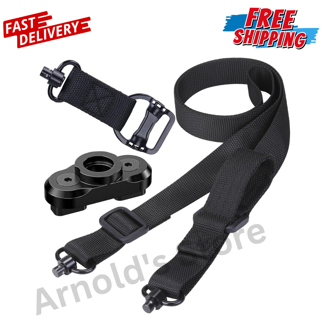 Quick Adjust 2 Point Sling with QD Swivel Black for Hunting Tactical Use