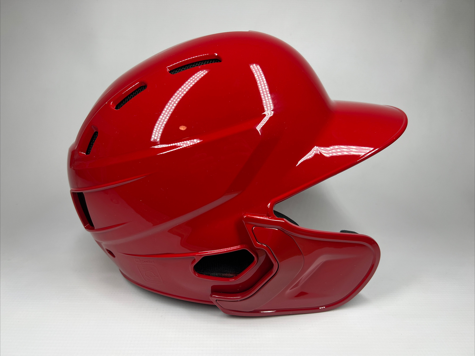 Rawlings Red S100 Batting Helmet Size 7 1/8 With C Flap for Left Hand Hitter