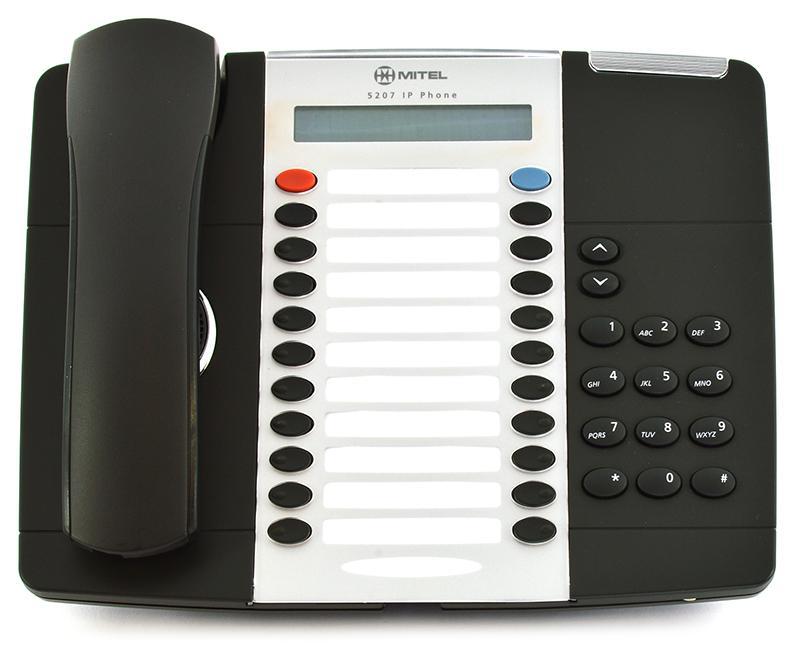 Lot of (5) Refurbished Mitel 5207 IP Speaker Display Phone (Dark Grey)