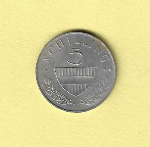 1969 Austria 5 Schilling EF.40