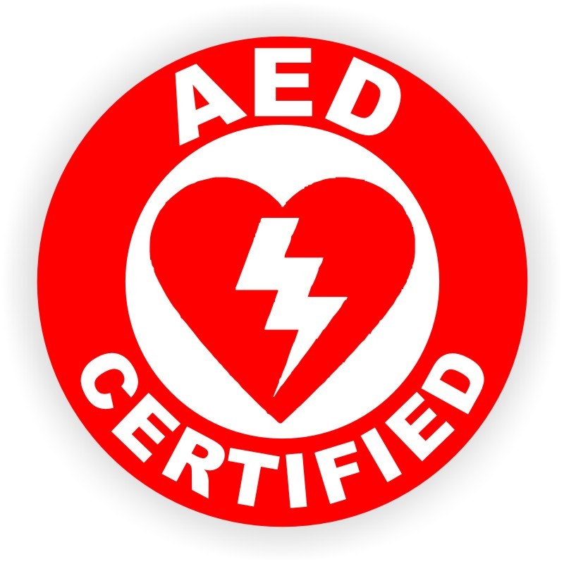 AED Certified Hard Hat Decal / Helmet Sticker Paramedic CPR First Aid Rescue EMT