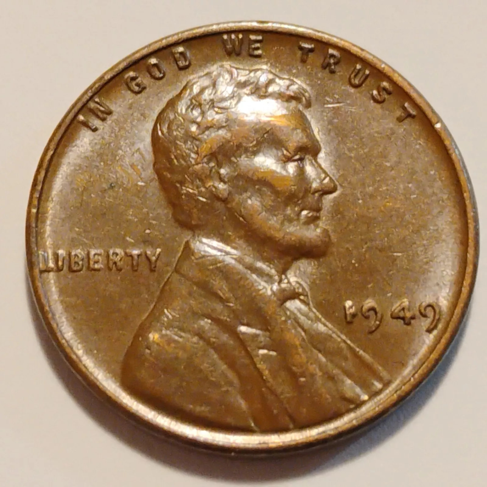 1949 P - BN - COPPER - 1 - 3.00 GRAMS