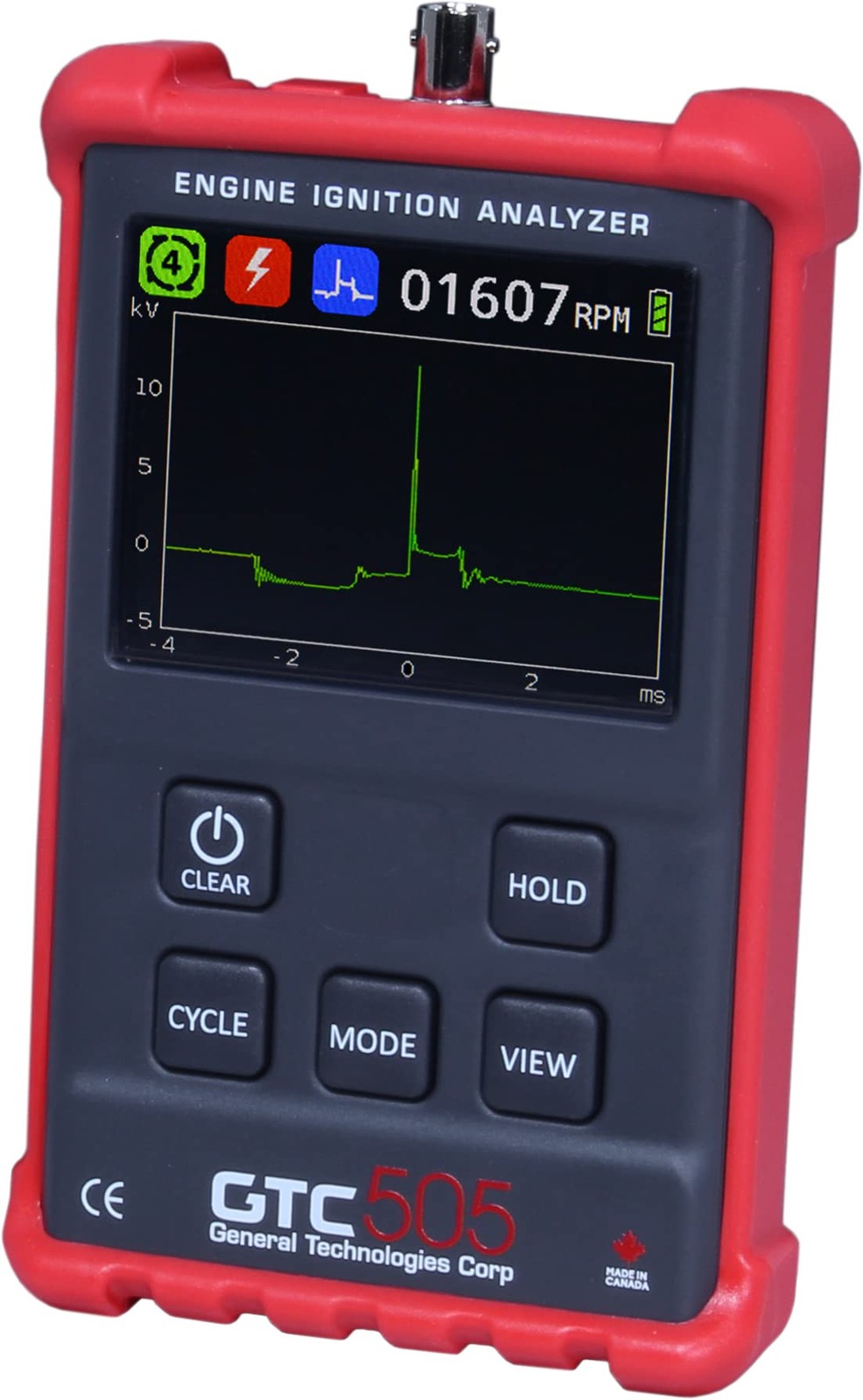 GTC505 Engine Ignition Analyzer - Spark Diagnostics and Tachometer Red/Black