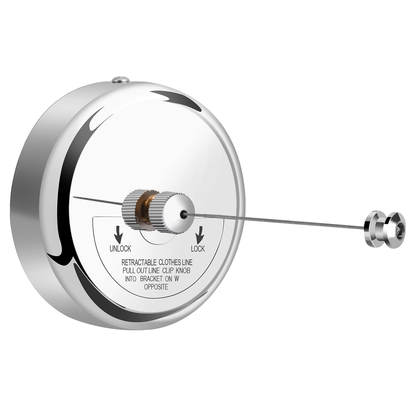 Retractable Clothesline 9.0 Feets, 304 Stainless Steel Clothes Line Dryer wit...
