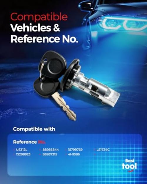 Ignition Switch with Key, Ignition Lock Cylinder Compatible with Chevrolet