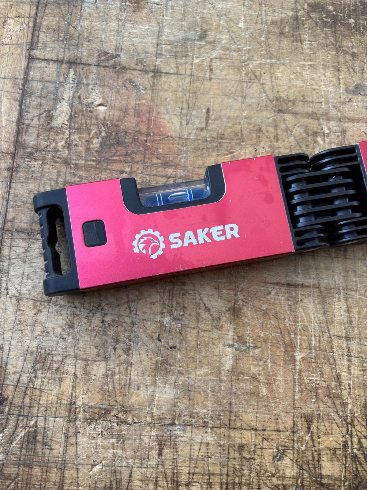 Saker Multi-function Foldable Level, 28-Inch Multi-Angle Measurement Red