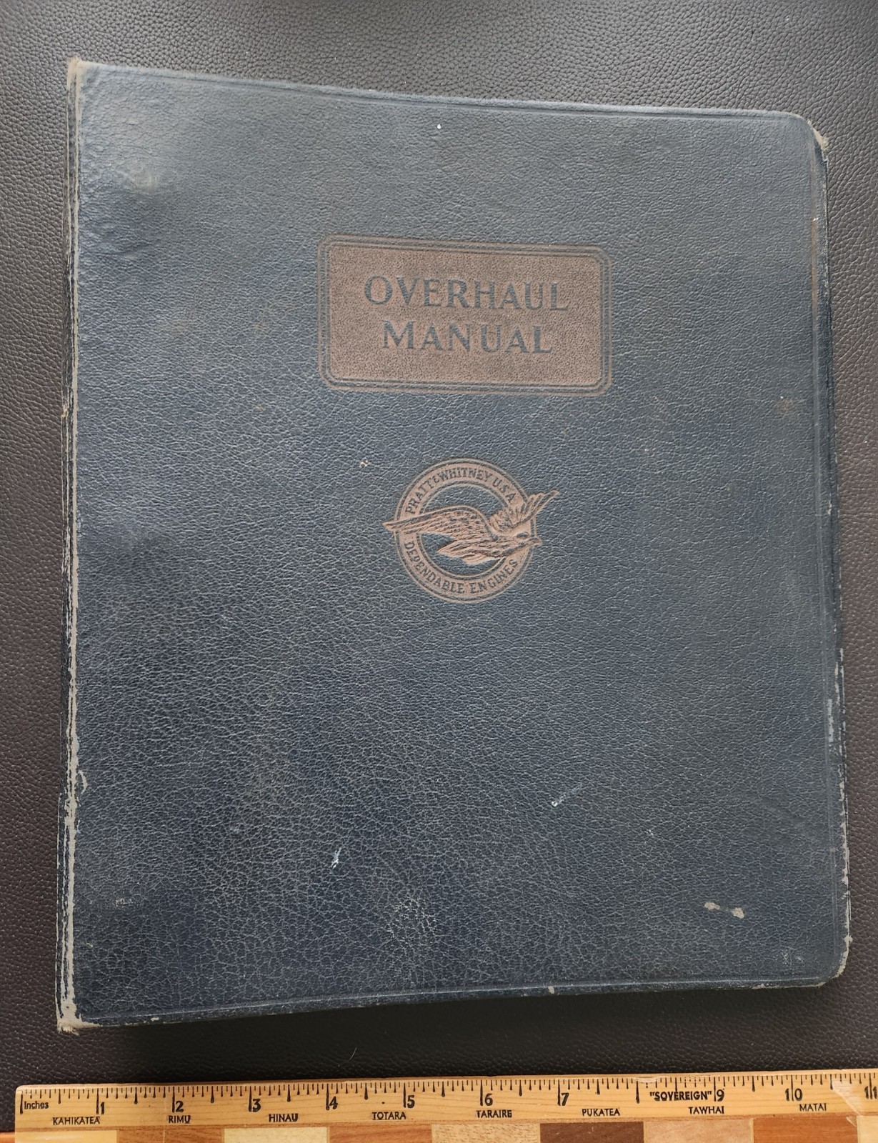 1940's Pratt&Whittney Double Wasp Overhaul Manual 3 Ring Binder. Empty.