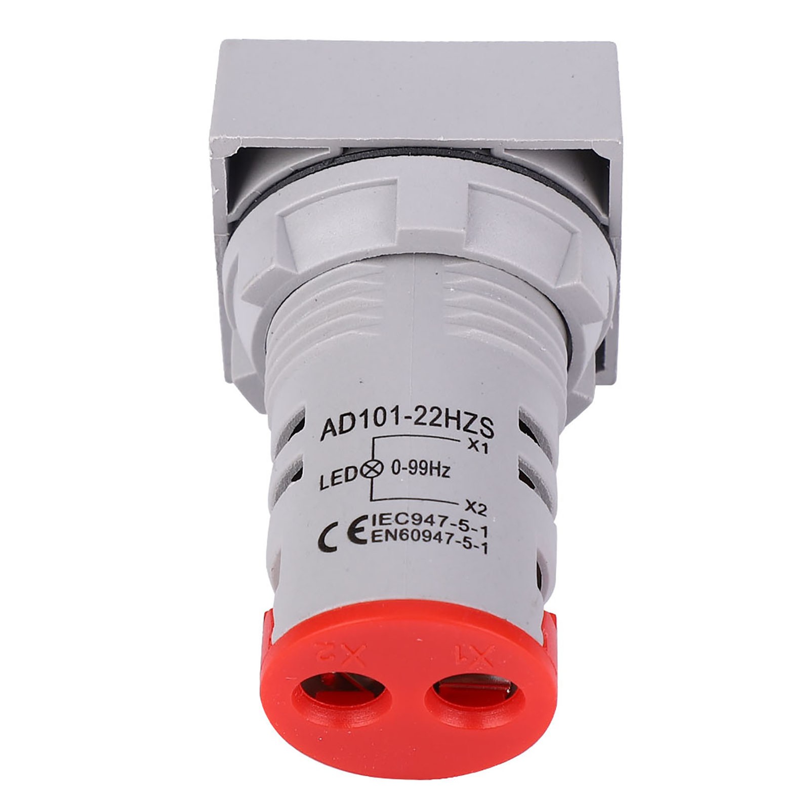 (Red)Square Digital Display LED Indication Light AC100~380V 20~75Hz