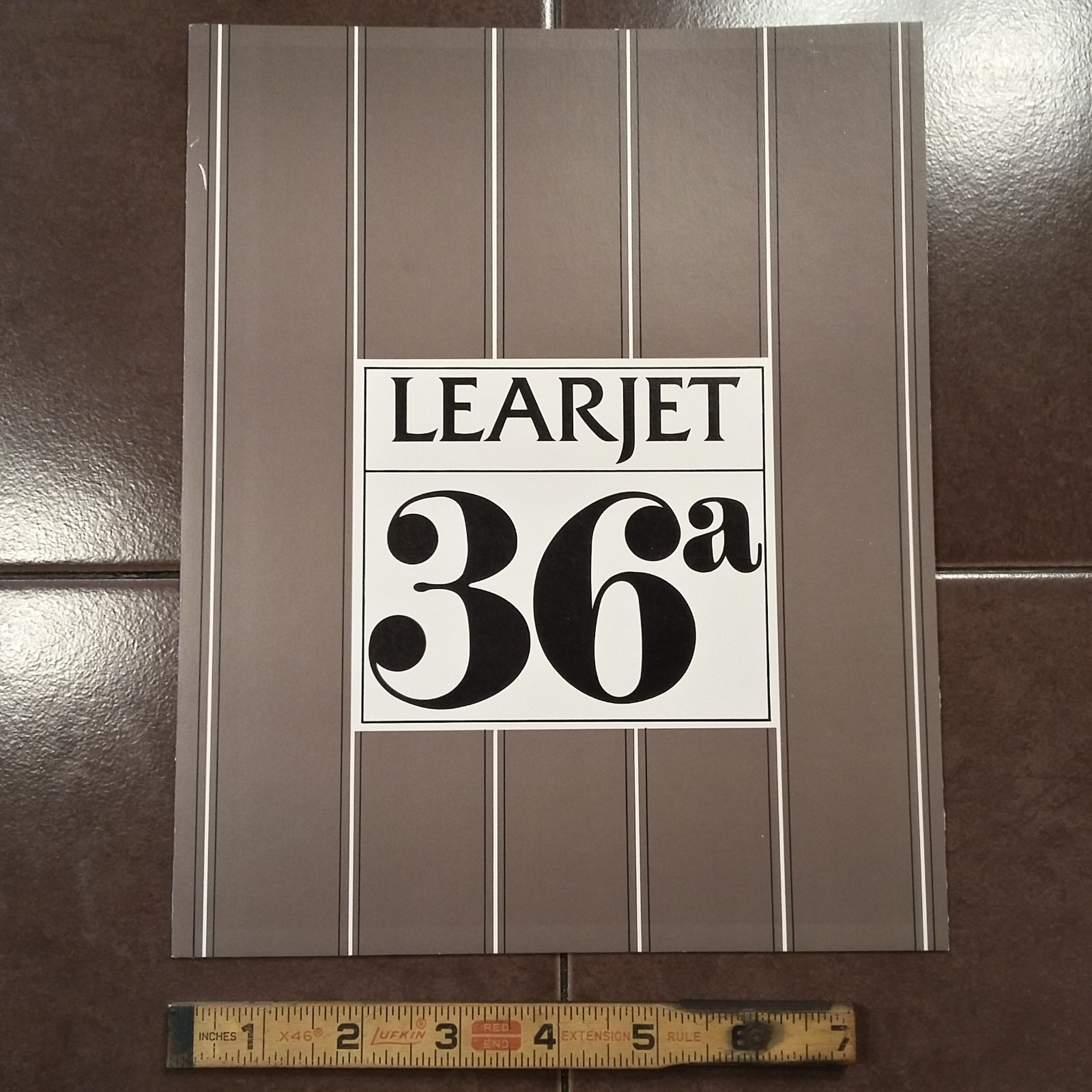 Original Gates Learjet 36A Sales Brochure, Trifold, 8 x 10"