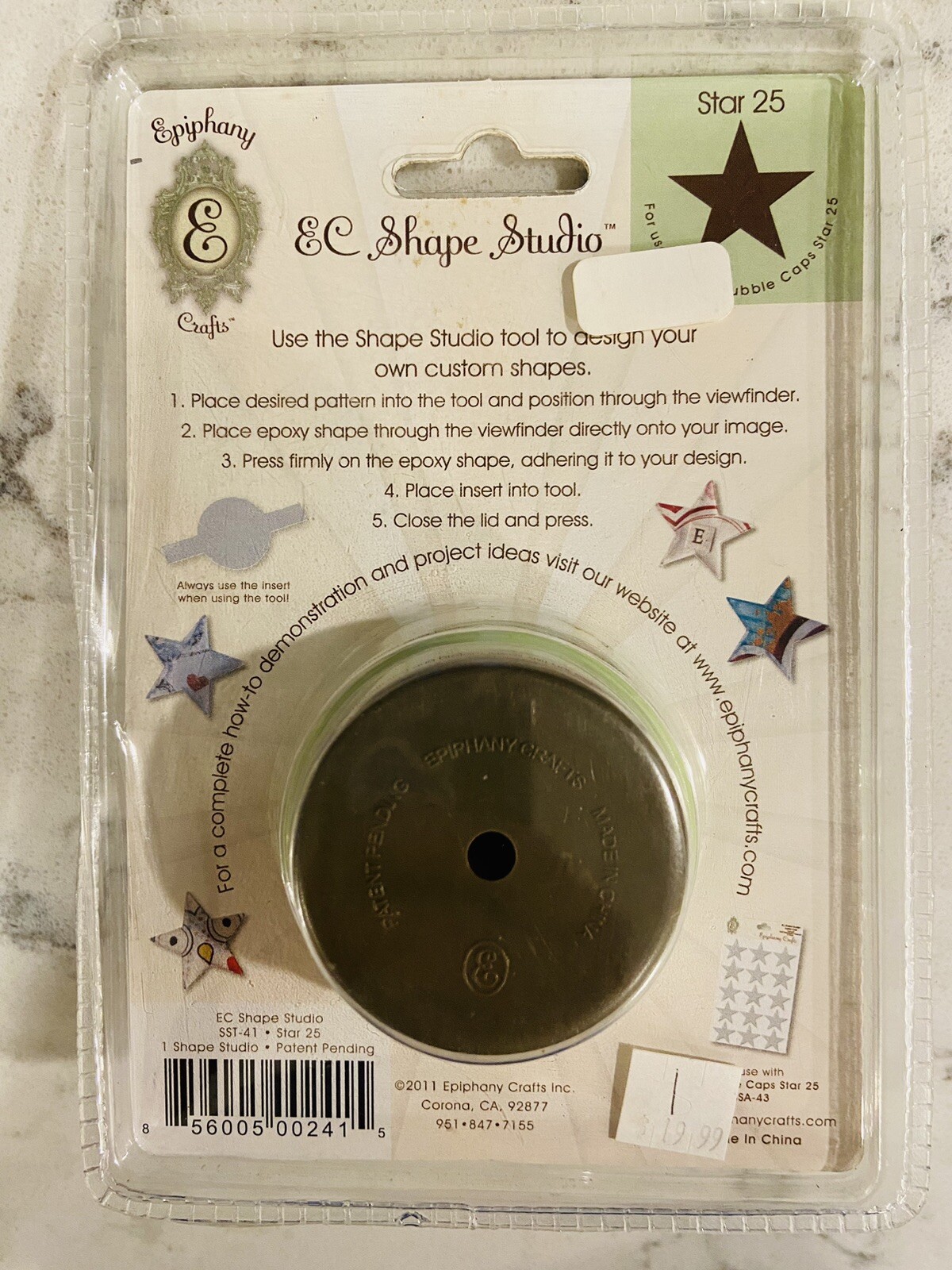NEW ~ Epiphany Crafts EC Shape Studio Star 25 SST-41 Button Tool Punch