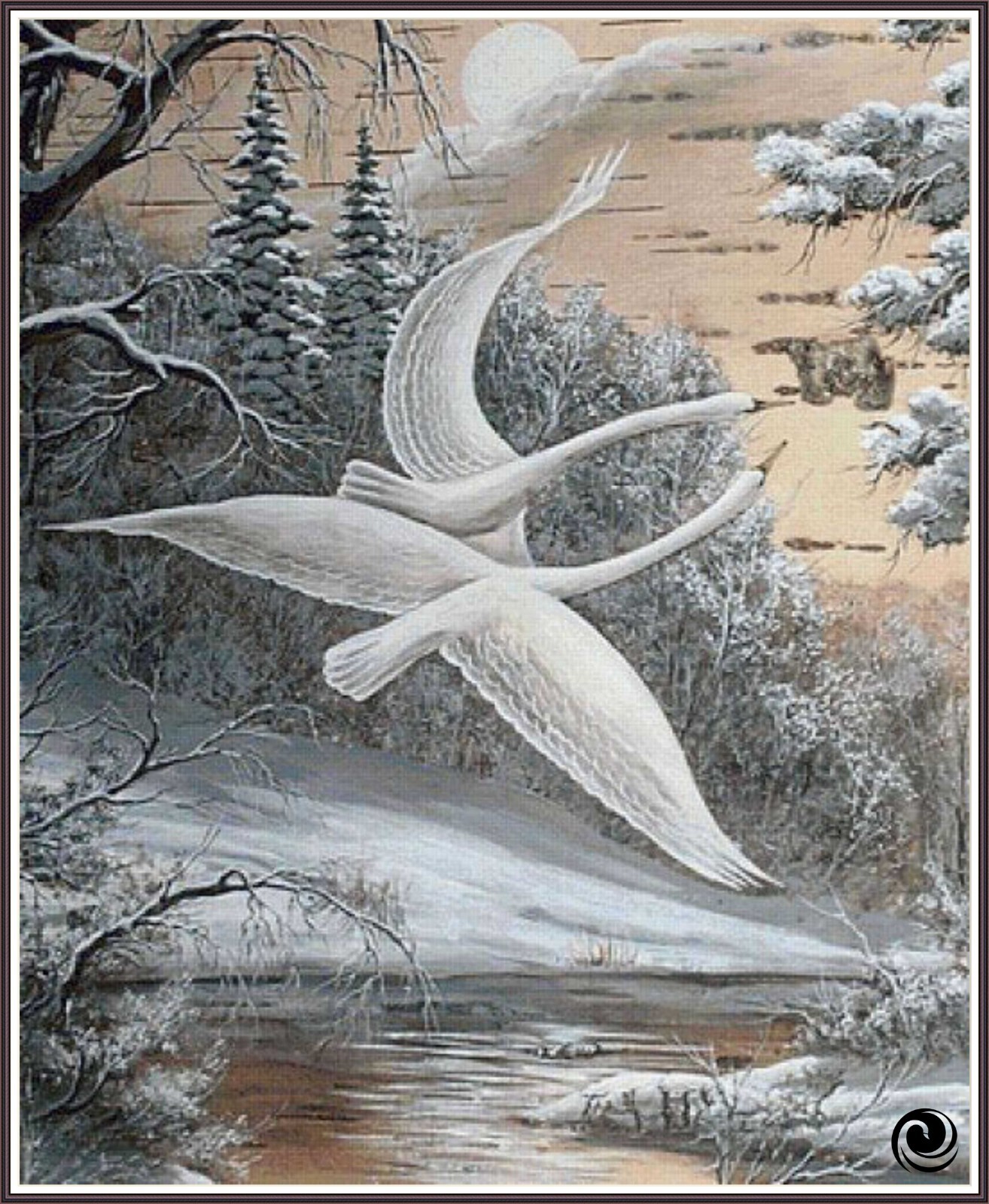 Freezing Winter 1320 - Chart Counted Cross Stitch Pattern Needlework Xstitch