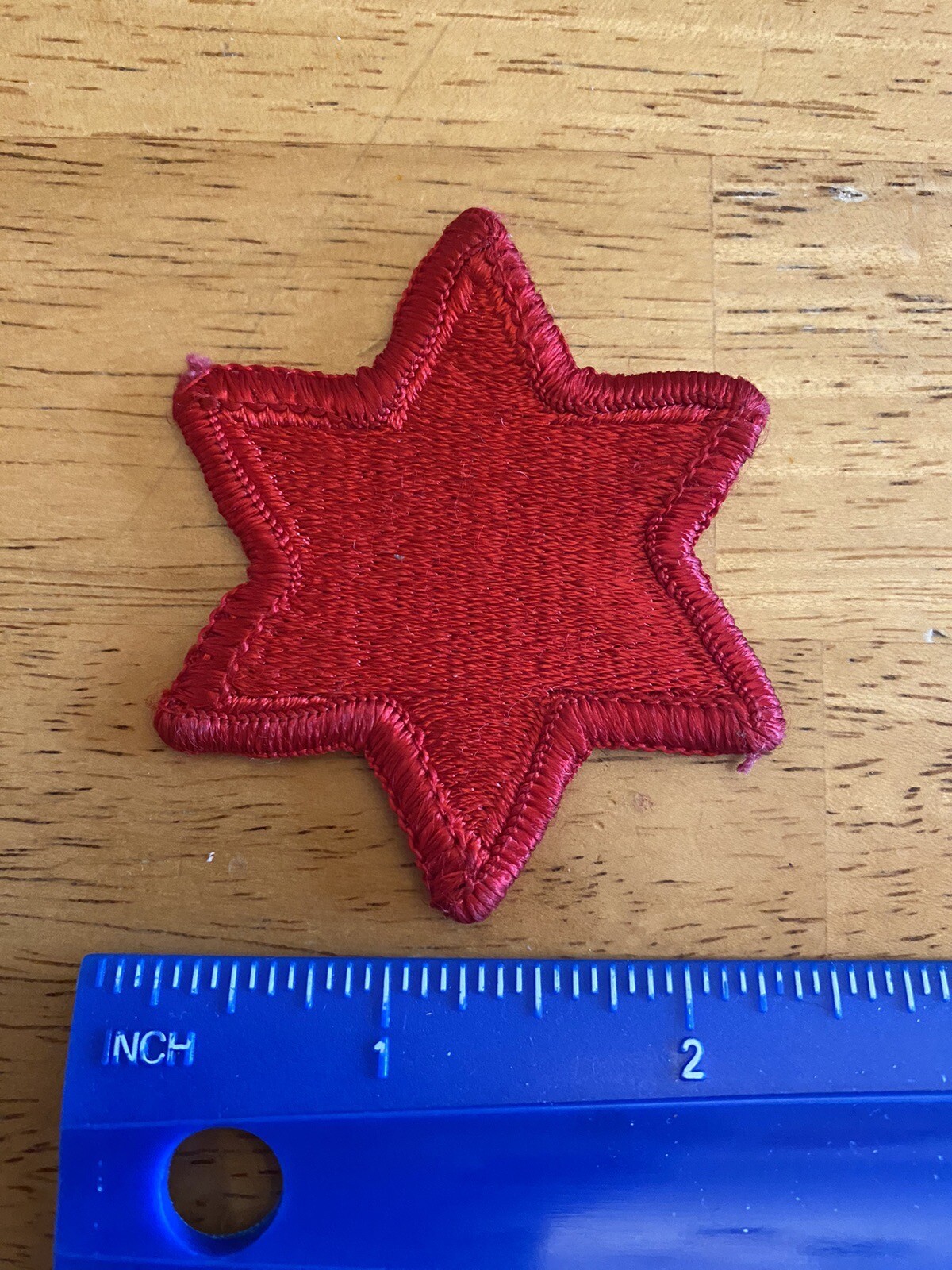 US Army 6th Infantry Division Red 6 Pointed Star Patch INV5079