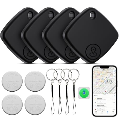 Tracker Tags-4 Pack, Bluetooth Tracker Work with Find My (iOS Only), Smart