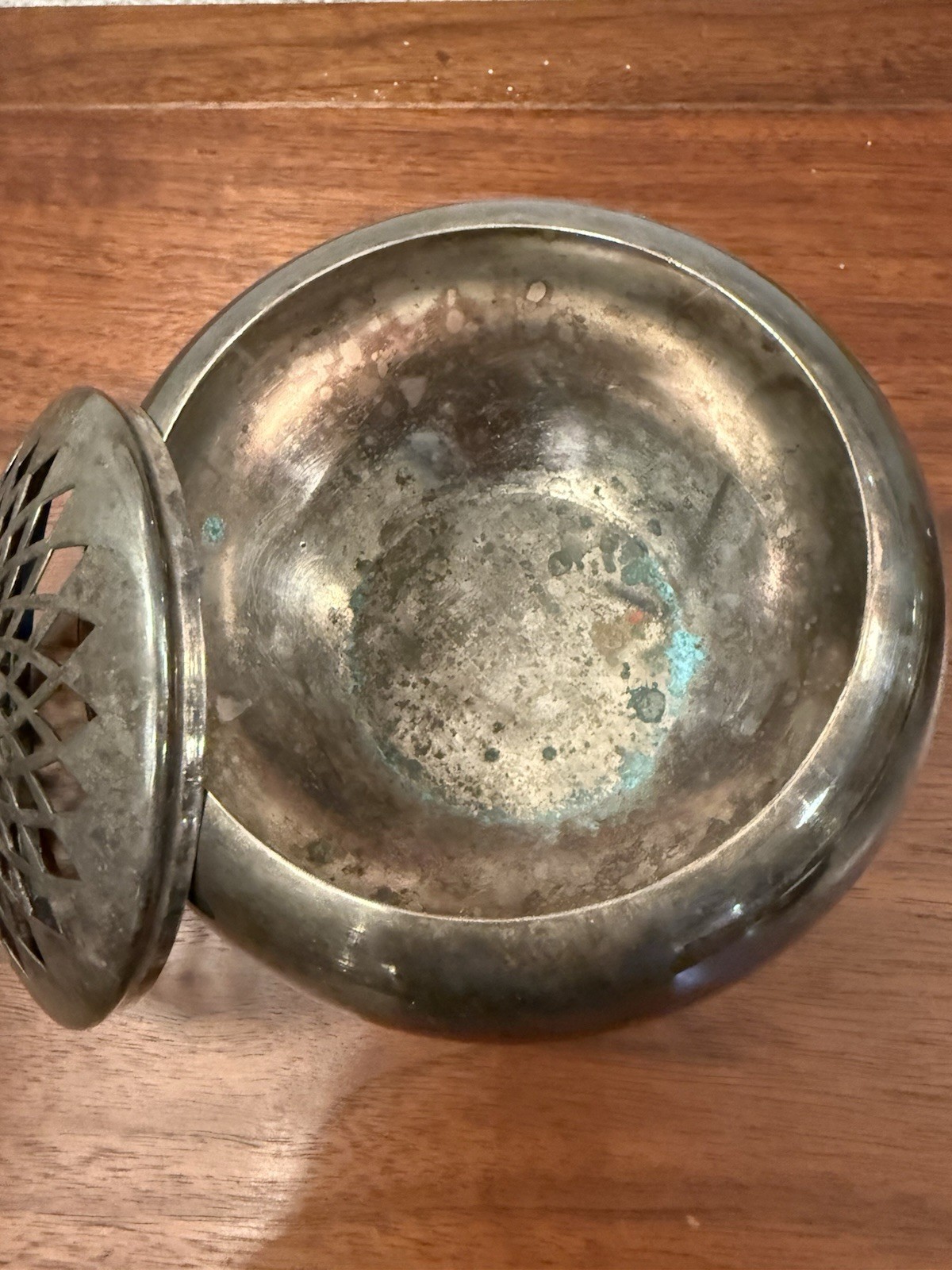 Wm Rogers Silverplate Censor Lidded Bowl Incense Burner