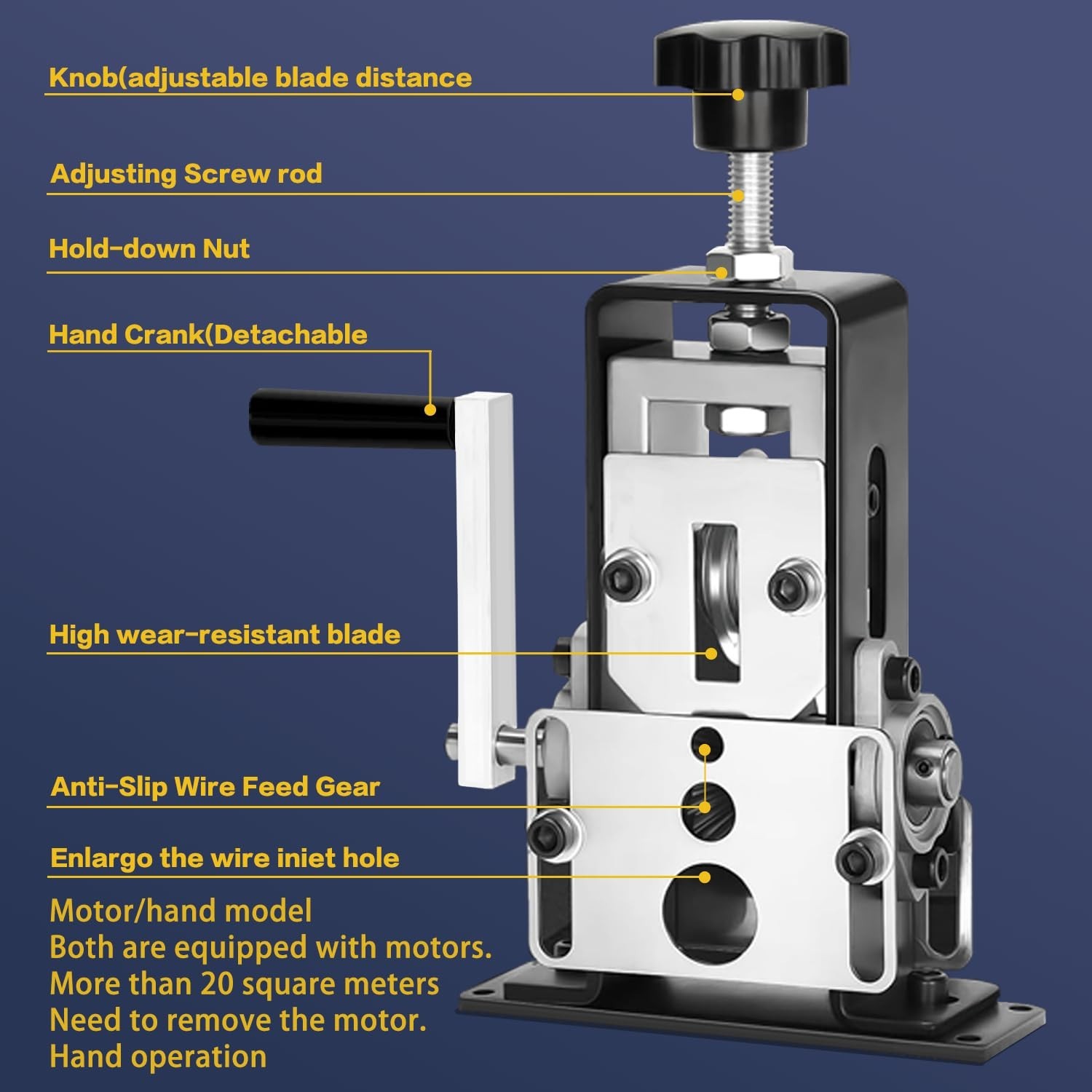 Manual Wire Stripping Machine - Drill Powered Hand Crank Copper Peeler Tool, 0.0