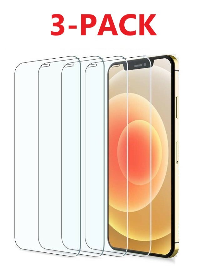 3-PACK For iPhone X/XR/11/12/13 Pro / Max HD Tempered Glass Screen Protector