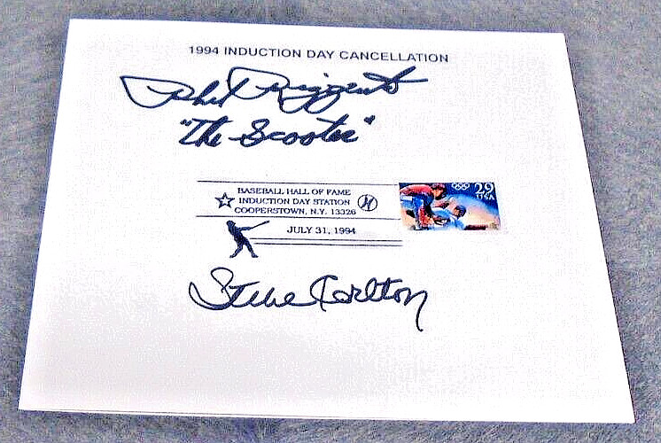1994 MLB HALL OF FAME INDUCTION DAY COMMEMORATIVE STEVE CARLTON PHIL RIZZUTO