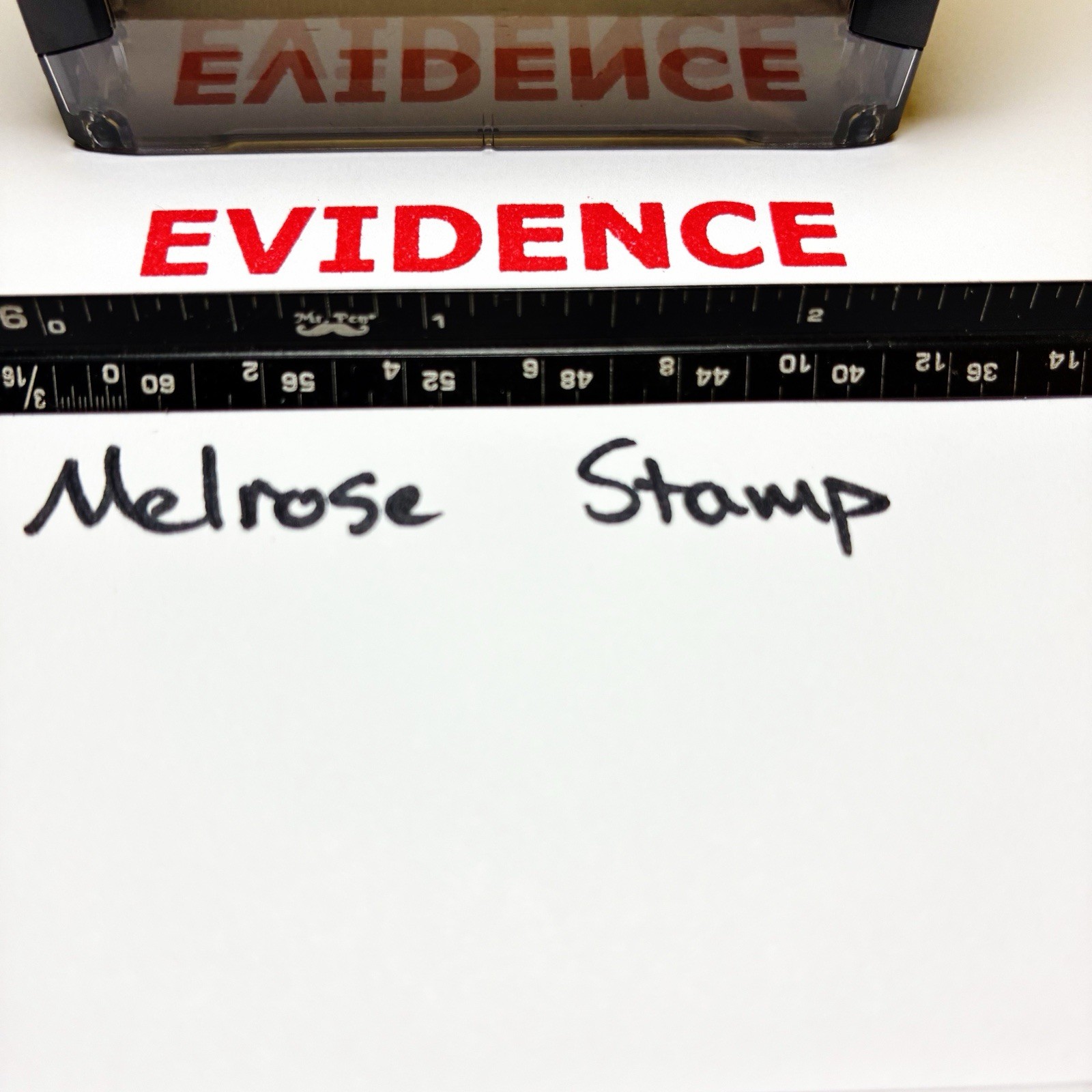 Evidence Rubber Stamp Red Ink Self Inking Ideal 4913