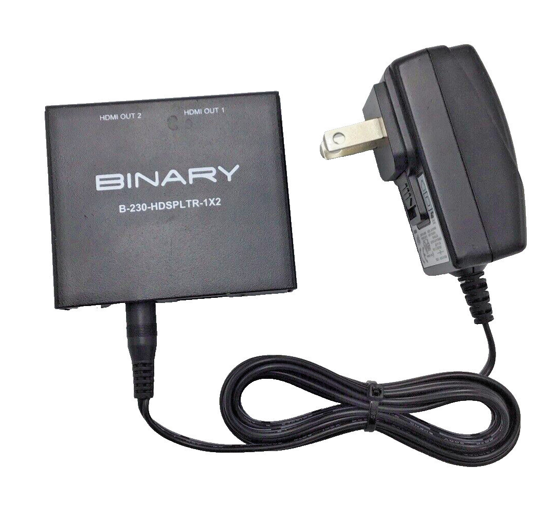 Binary B-230-HDSPLTR-1x2 HDMI Switch, 1x2
