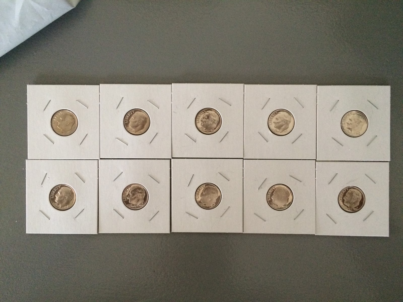 1970-1979-S Proof Roosevelt Dimes - Complete Decade Set