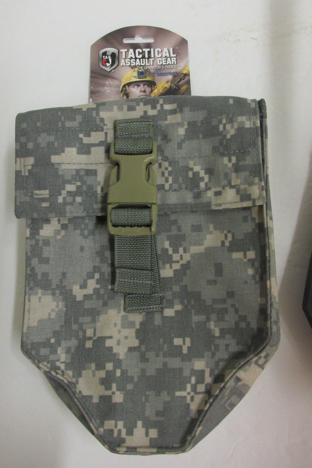 US GI Trifold SHOVEL Entrenching Tool 1990 Ames & ACU Camo Cover Pouch Molle TAG