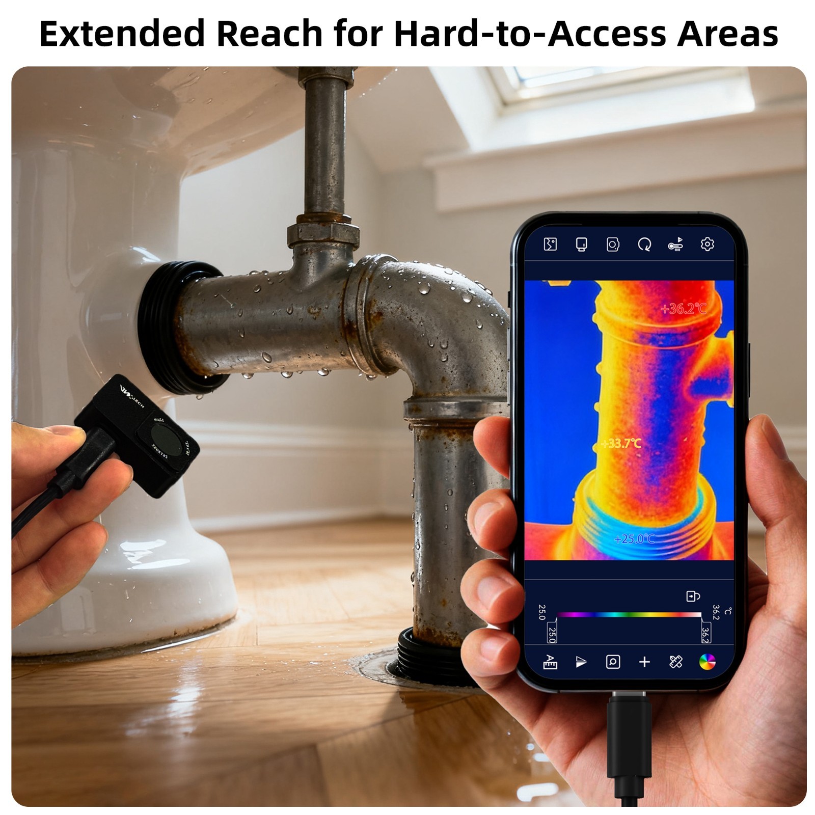 ANXTECH Thermal Camera 512x384 Super IR Resolution Mini Camera for Android