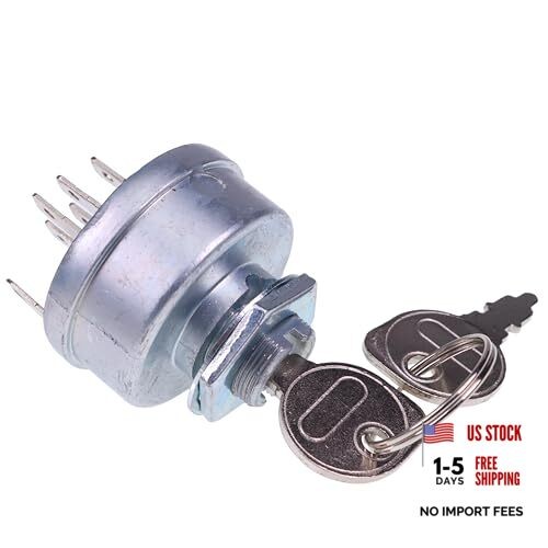 6-Terminals Ignition Switch with 2 Keys 92377 092377MA MU092377 Compatible