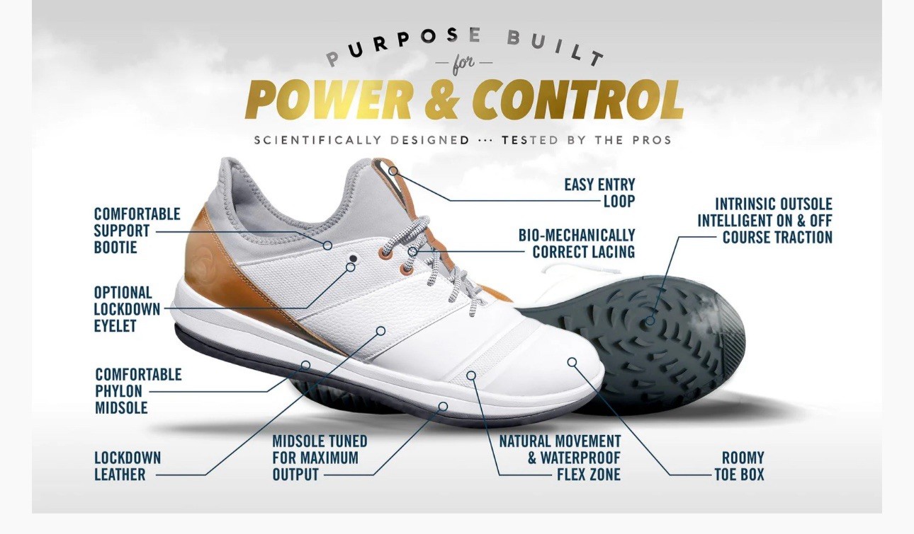 Athalonz Golf Shoe EnVe White Tan 7.5 Mens 9 Womens Unisex Sport NEW