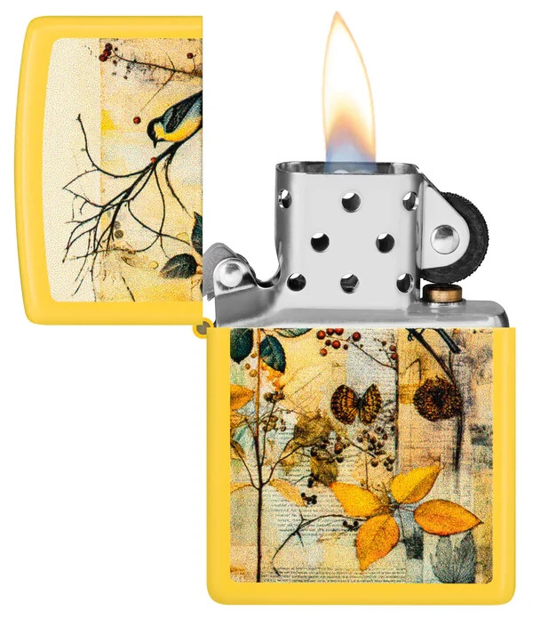 Zippo Scrapbook Bird Design Color Image Sunflower 46580