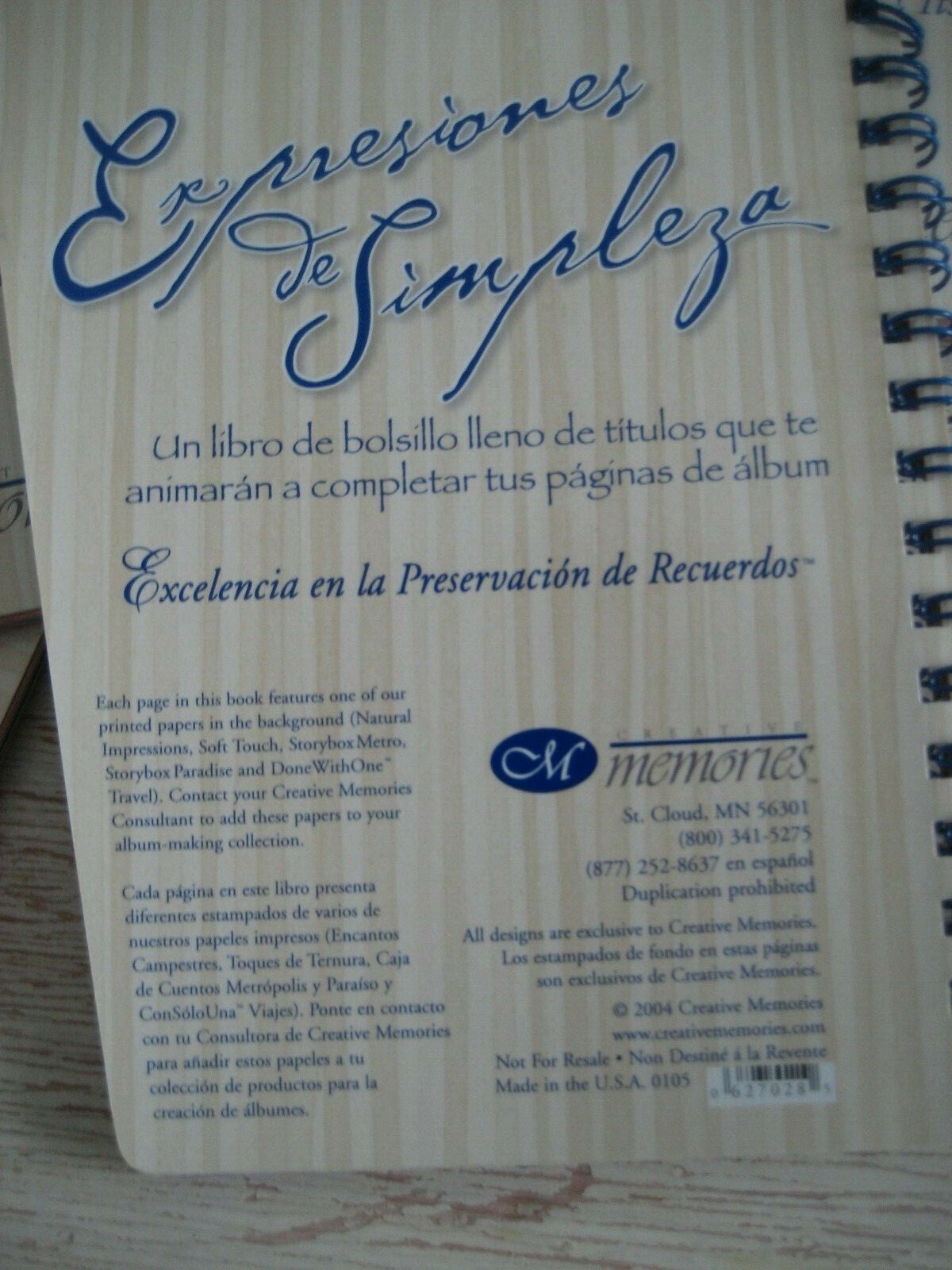BUY 1-3 Creative Memories SIMPLE EXPRESSION Spiral BOOK Title Ideas Scrapbooking