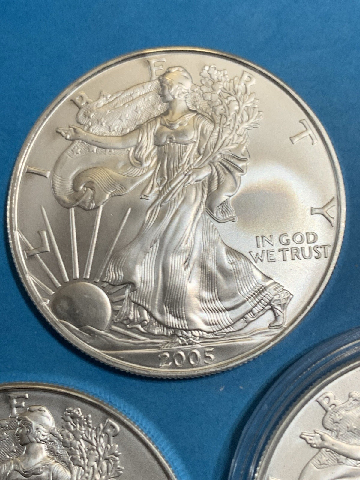 2005 American Silver Eagle 1Oz Gem Brilliant Uncirculated From US Mint Tube Pull