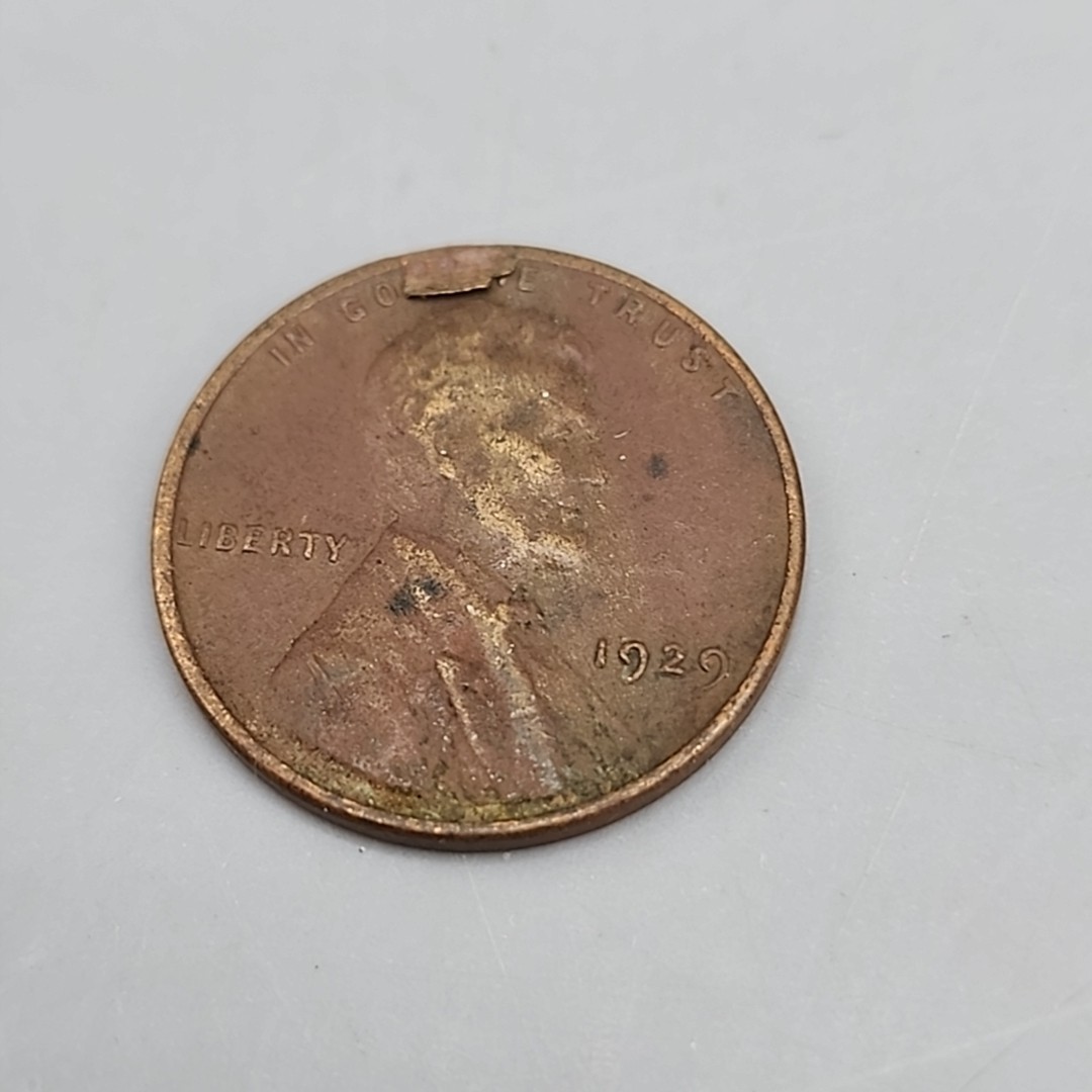 1929 Lincoln Wheat Cent Penny Delamination Error Coin