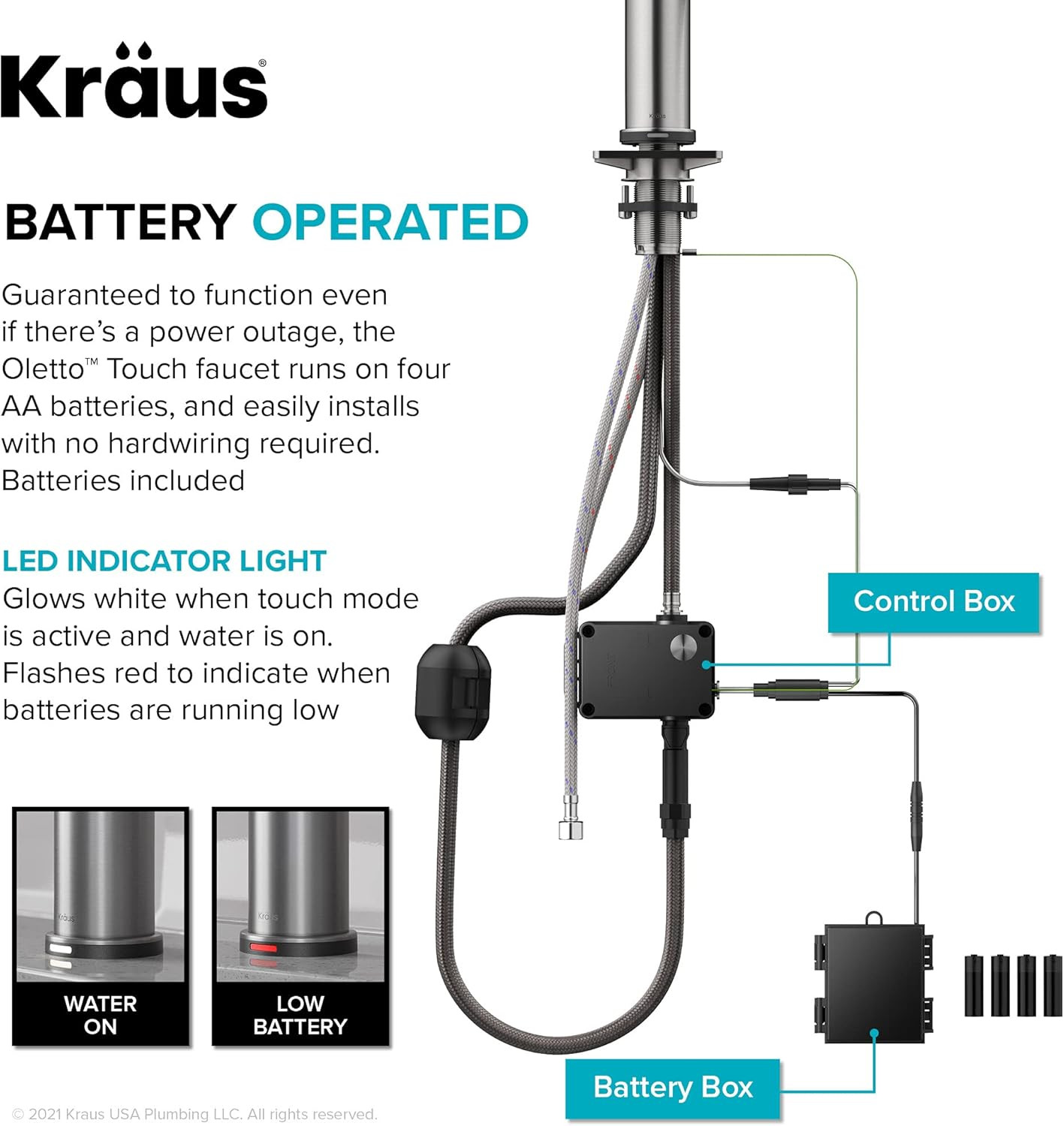 Modern Matte Black Pull-Down Kitchen Faucet with Touch Control - Oletto KTF-3101