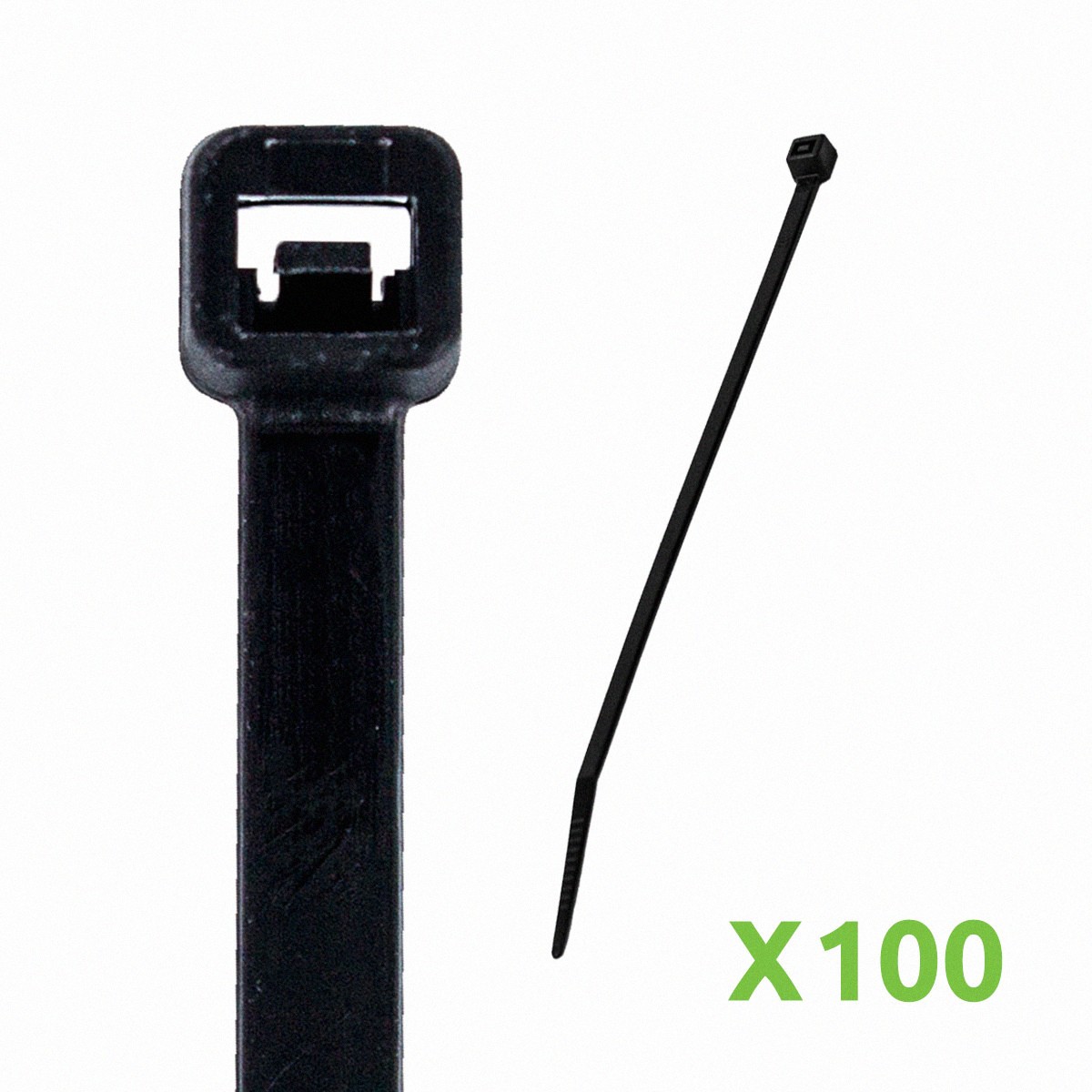 14 Inch Nylon UV Resistant Cable Wire Zip Tie 120 lbs Black 100 Pack Lot Pcs Qty