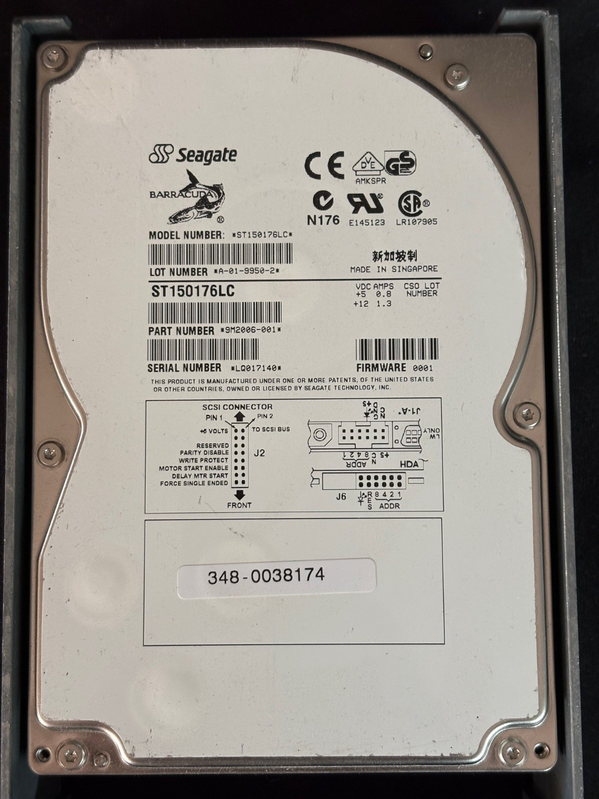 ST150176LC - 9M2006-001  50GB SCSI Disk Drive - LSI PN 348-0038174