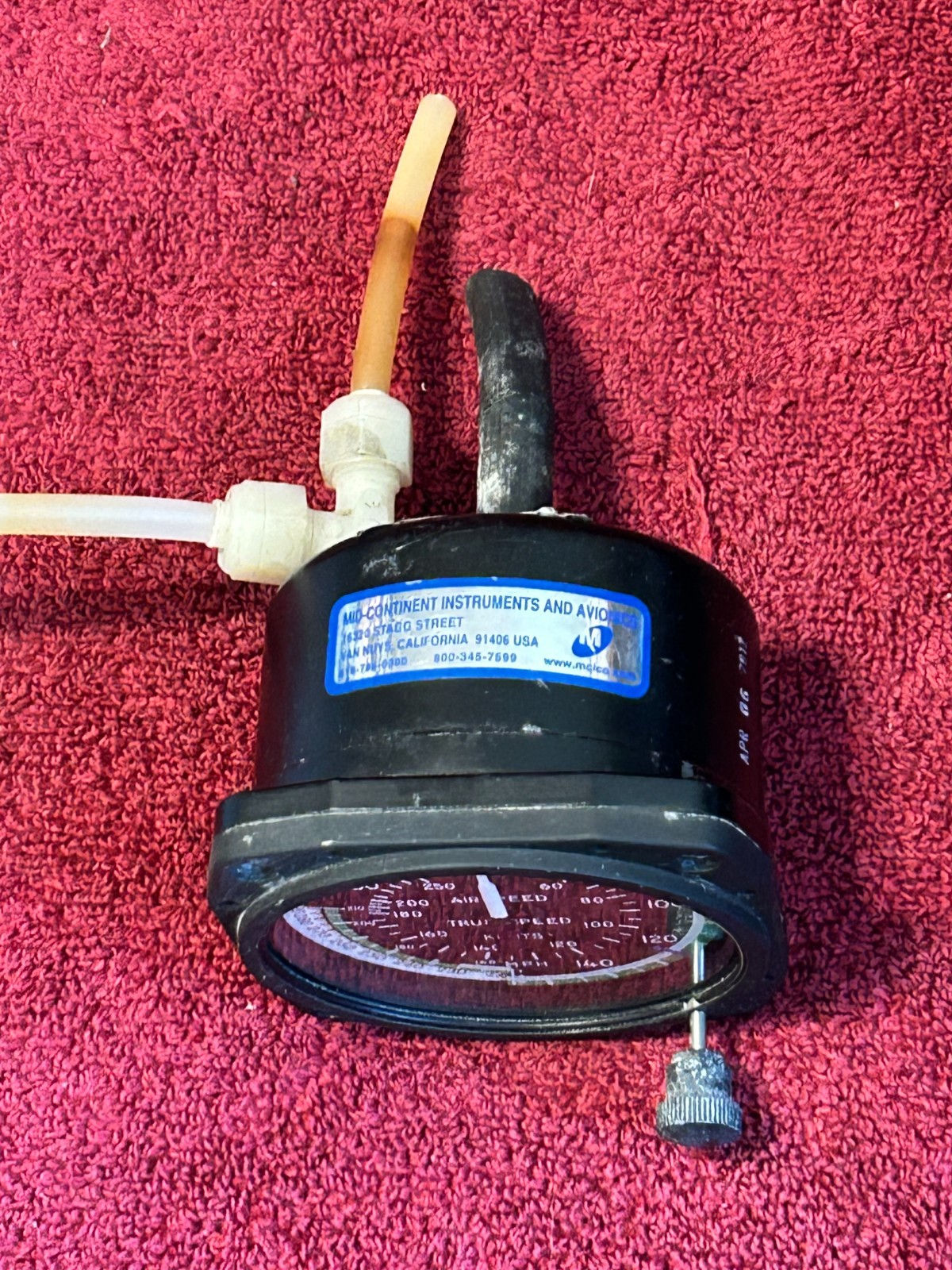 UNITED INSTRUMENTS TRUE AIRSPEED INDICATOR P/N 8130