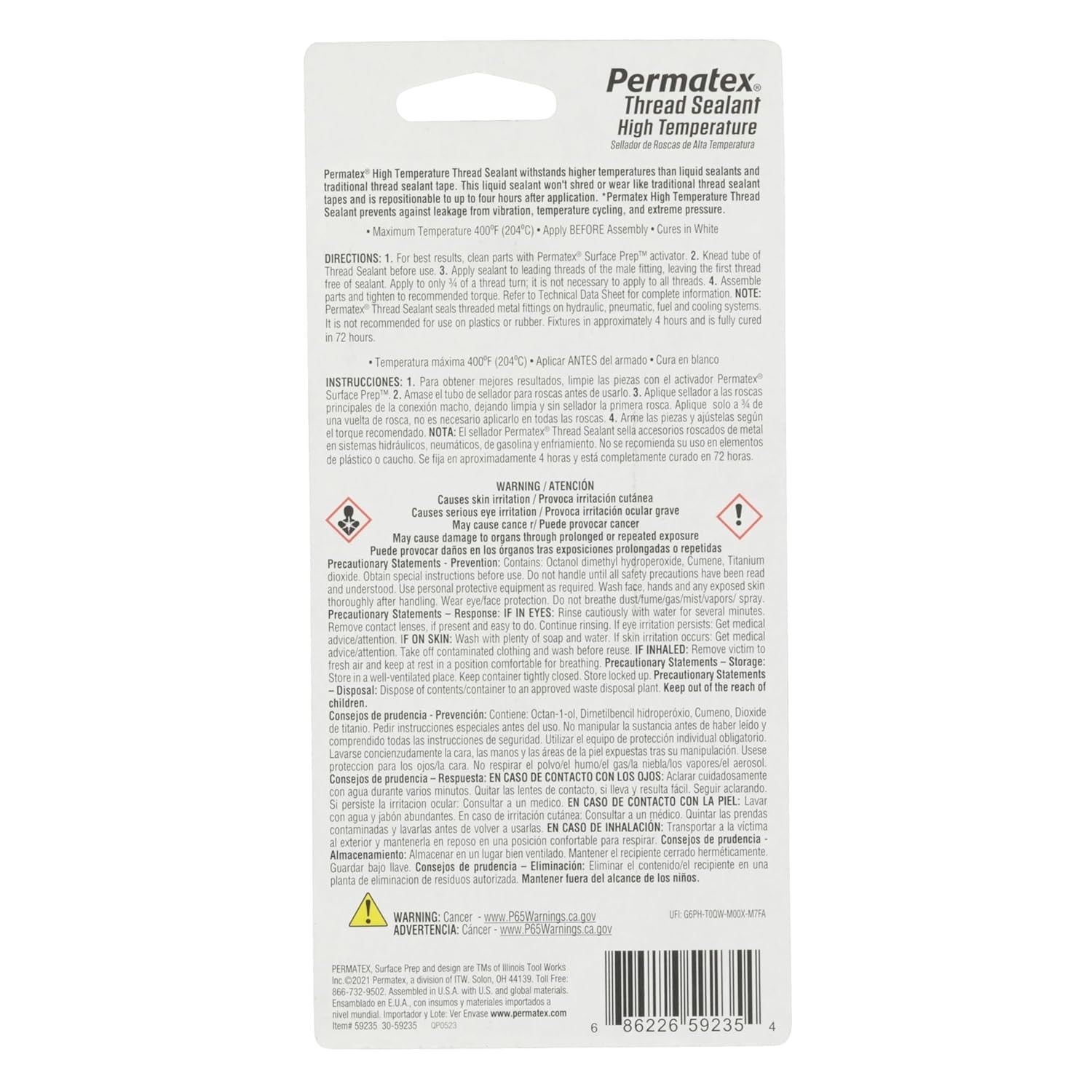High Temperature Thread Sealant, 50 ml Tube