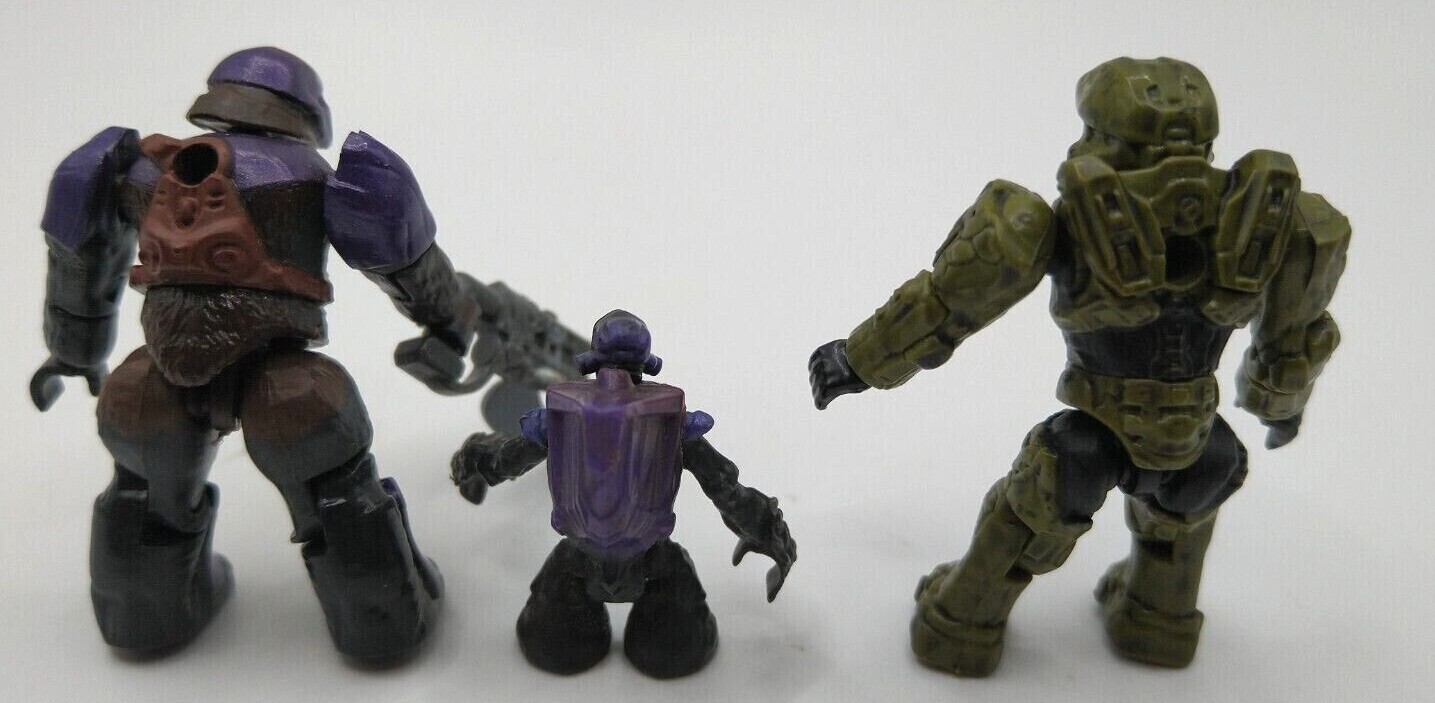 Mega Bloks Construx Halo Marine Purple Brute Covent Purple Grunt Mini Figures
