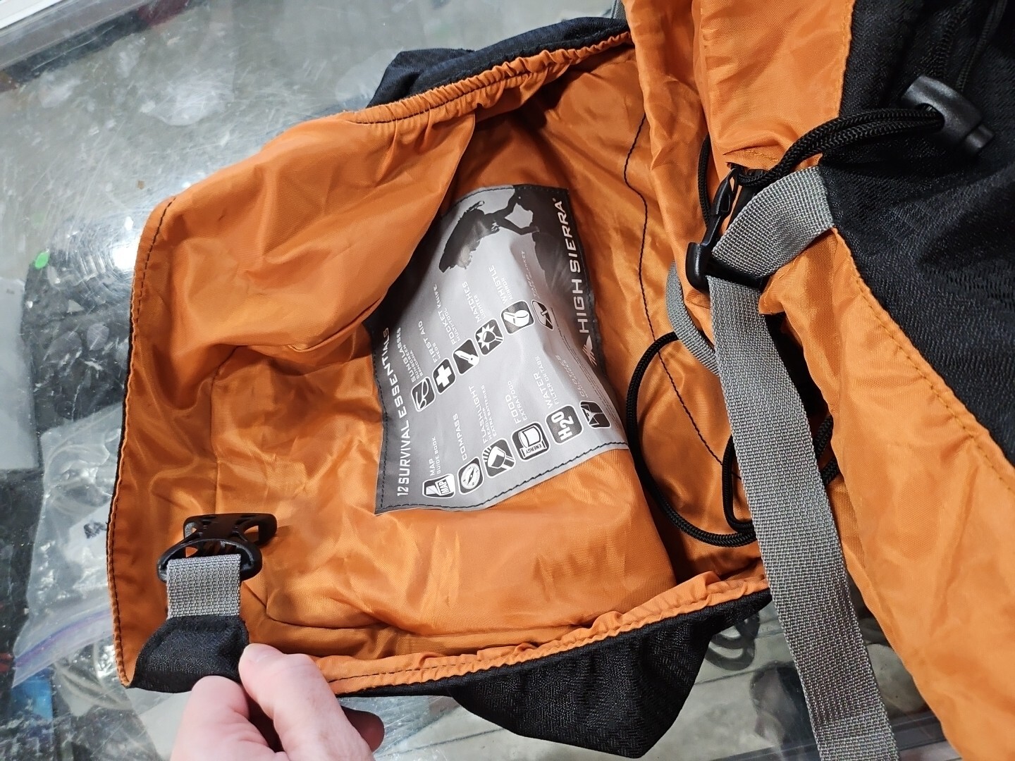 High Sierra Explorer 55 Hiking Backpack Orange And Black