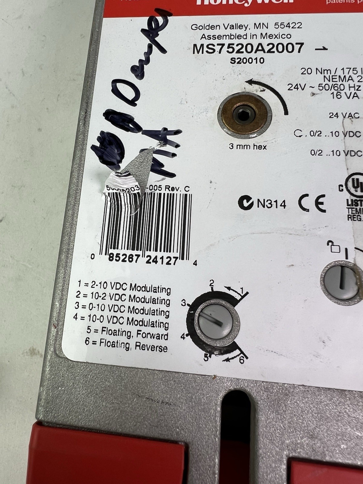 Honeywell MS7520A2007 Damper Actuator