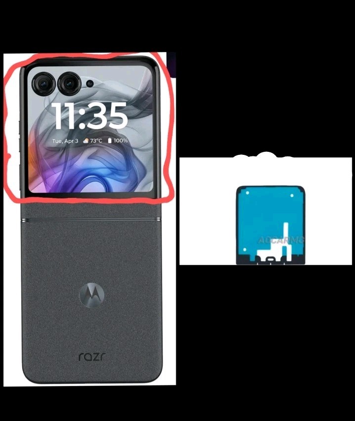 Motorola Moto Razr 2025/Razr 60 Outer Front Screen Adhesive Tape Set