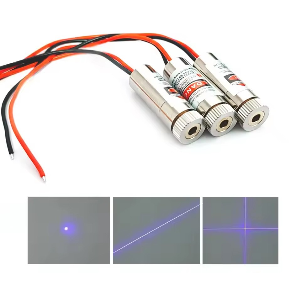 3pcs Dot/Line/Cross 405nm 20mW Focusable Violet/Blue Laser Diode Module DC3.7-5V