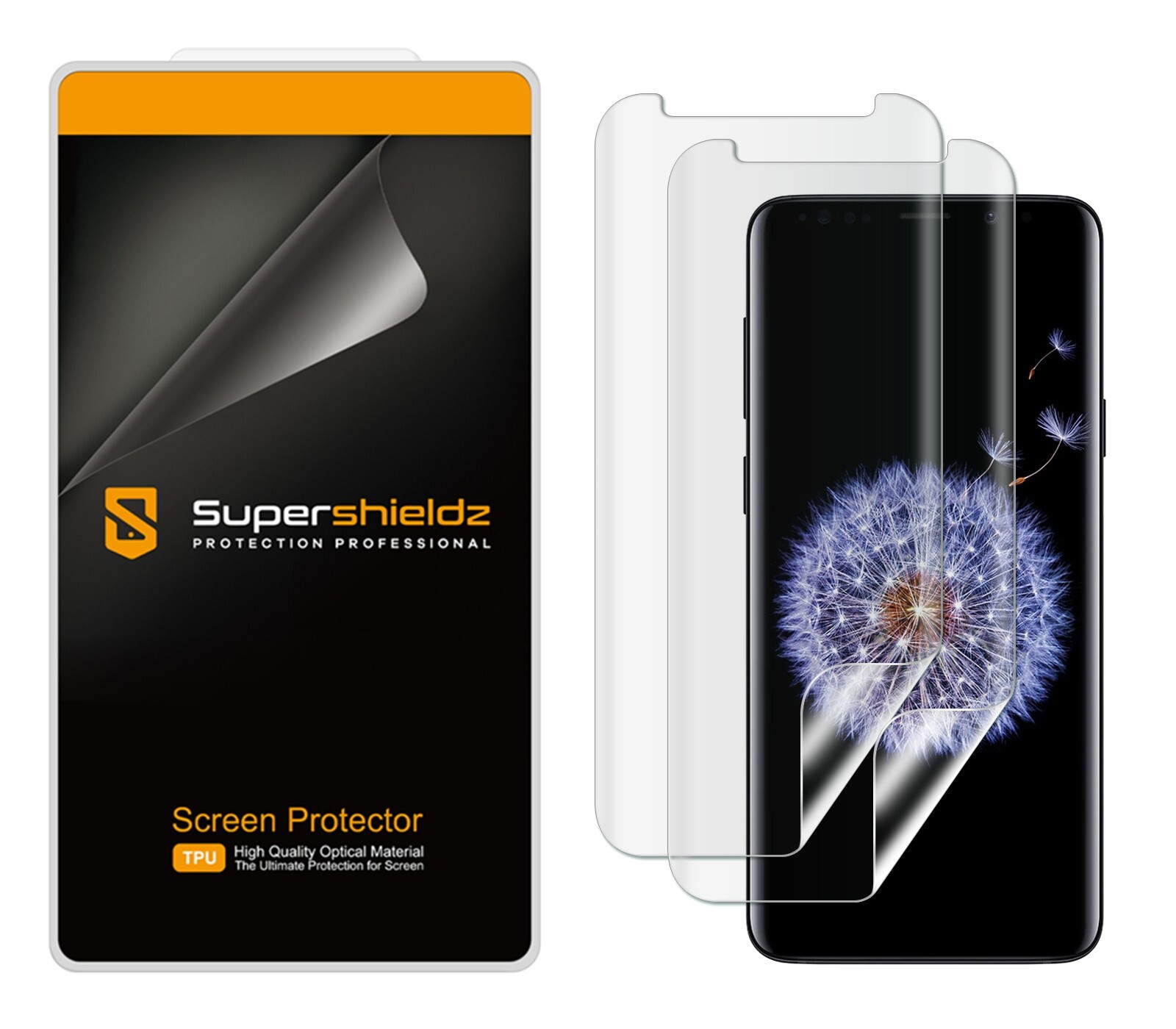 2x Supershieldz for Samsung Galaxy S9 Plus Clear Full Coverage Screen Protector